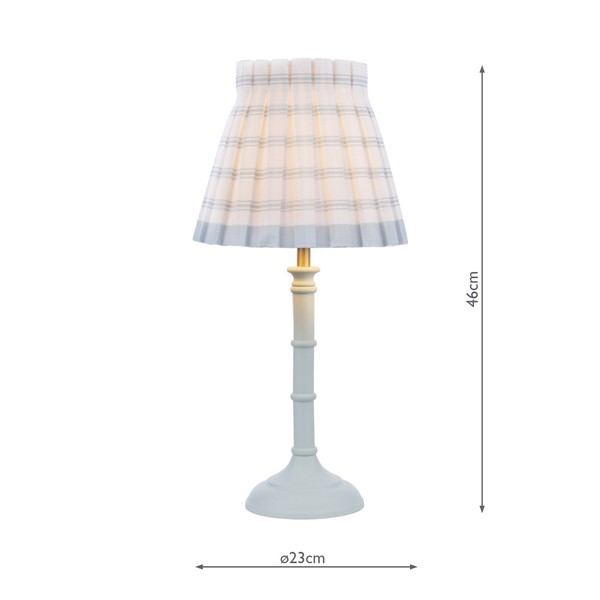 (image for) Laura Ashley Farnworth Table Lamp Matt Green With Shade